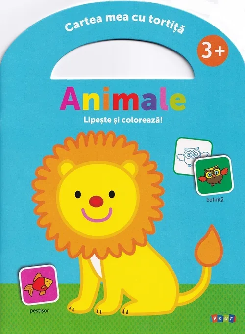 Animale. Lipește și colorează