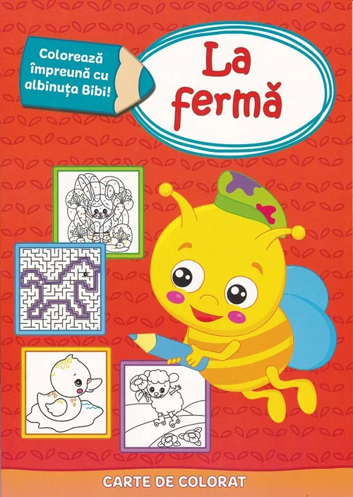 La fermă. Carte de colorat