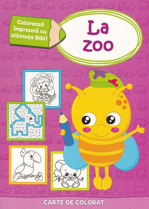 La zoo. Carte de colorat